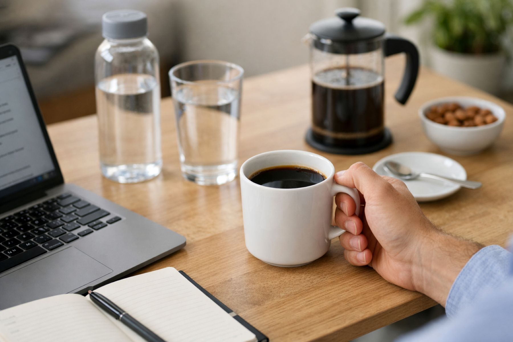 Good news! Your daily brew actually counts toward your water goals