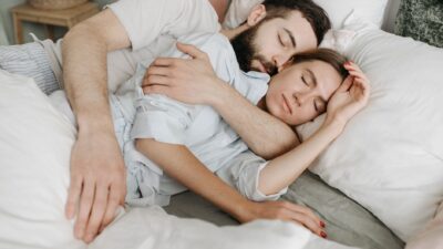 Illustration of Couple Sleeping Positions Meaning: Your Bed Knows